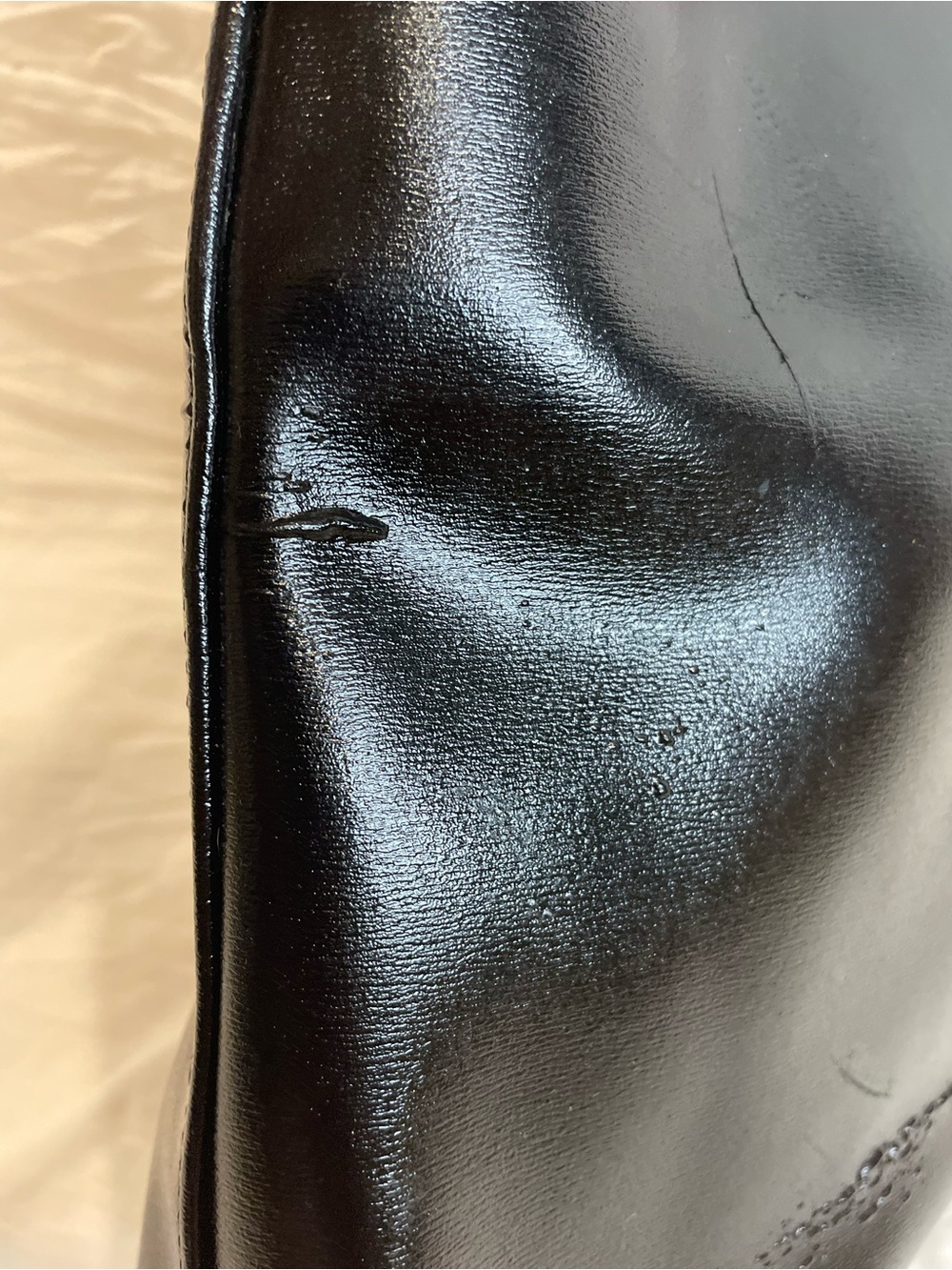Vintage Longchamp Black Leather Crossbody Bucket Bag Gold Hardware Project Bag - Picture 8 of 15